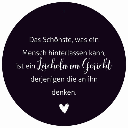 Dekoboard Mini "Das Schönste was ein Mensch hinterlassen kann"