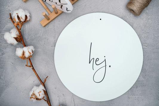 Aluboard "hej" - dekoboards