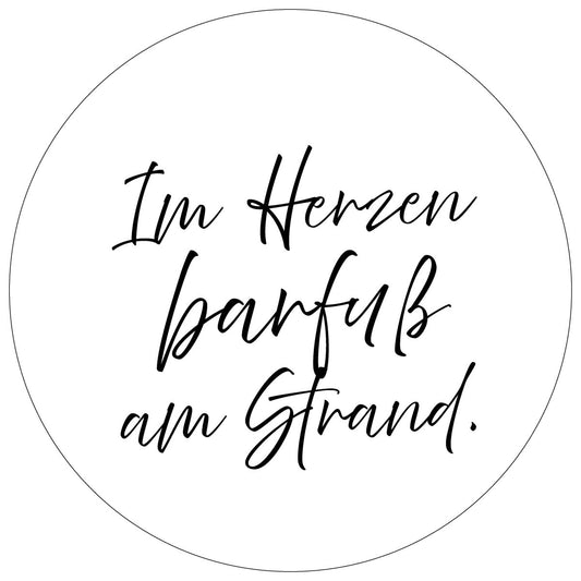 Aluboard "Im Herzen barfuß am Strand" - dekoboards