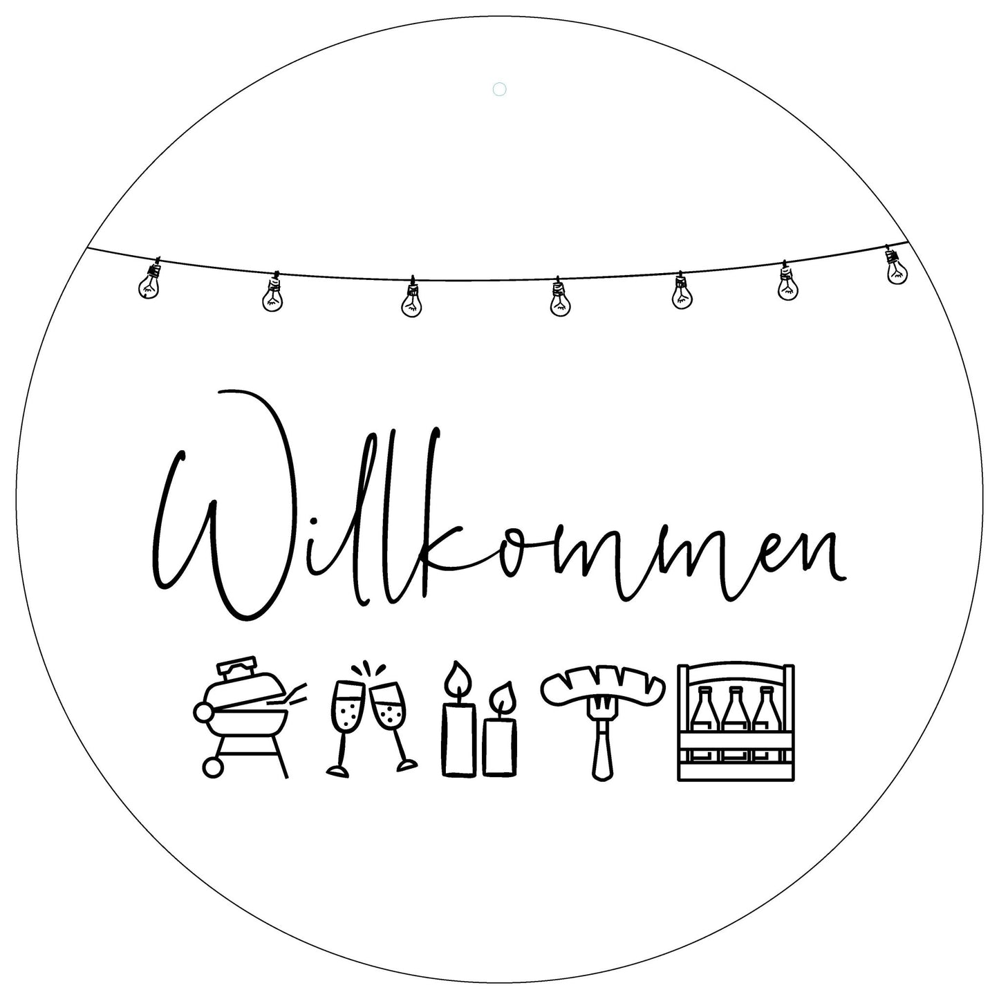 Aluboard "Willkommen, Grillen & Chillen" - dekoboards