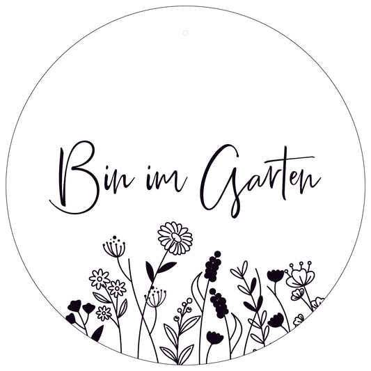 Dekoboard Mini "Bin im Garten"