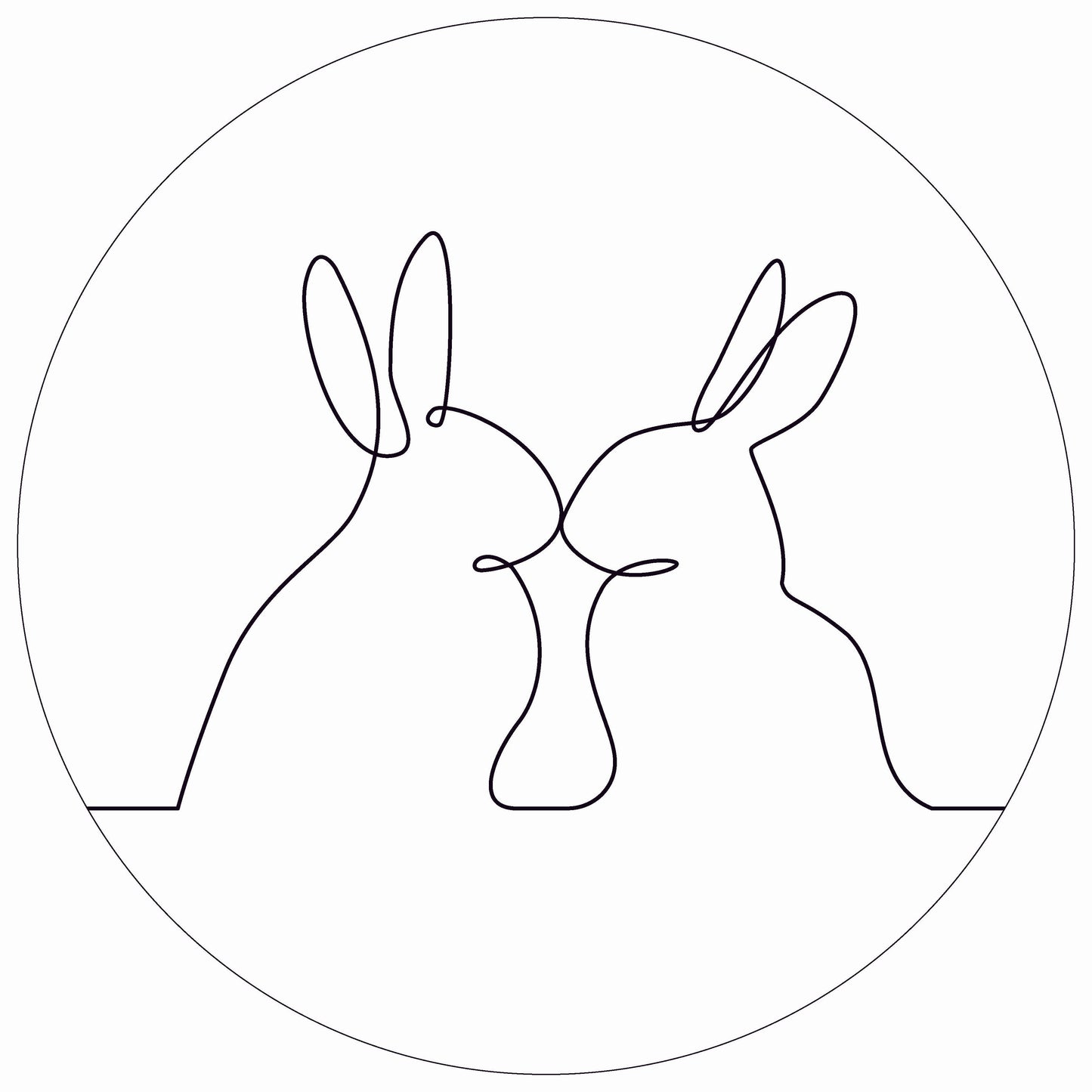 Dekoboard Mini "Line Art Hase"