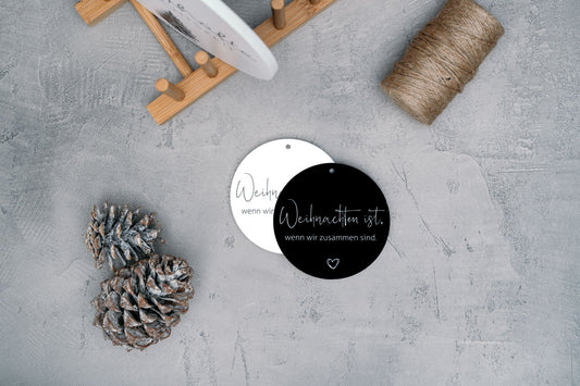 Miniboard "Weihnachten ist, wenn wir zusammen sind" - dekoboards