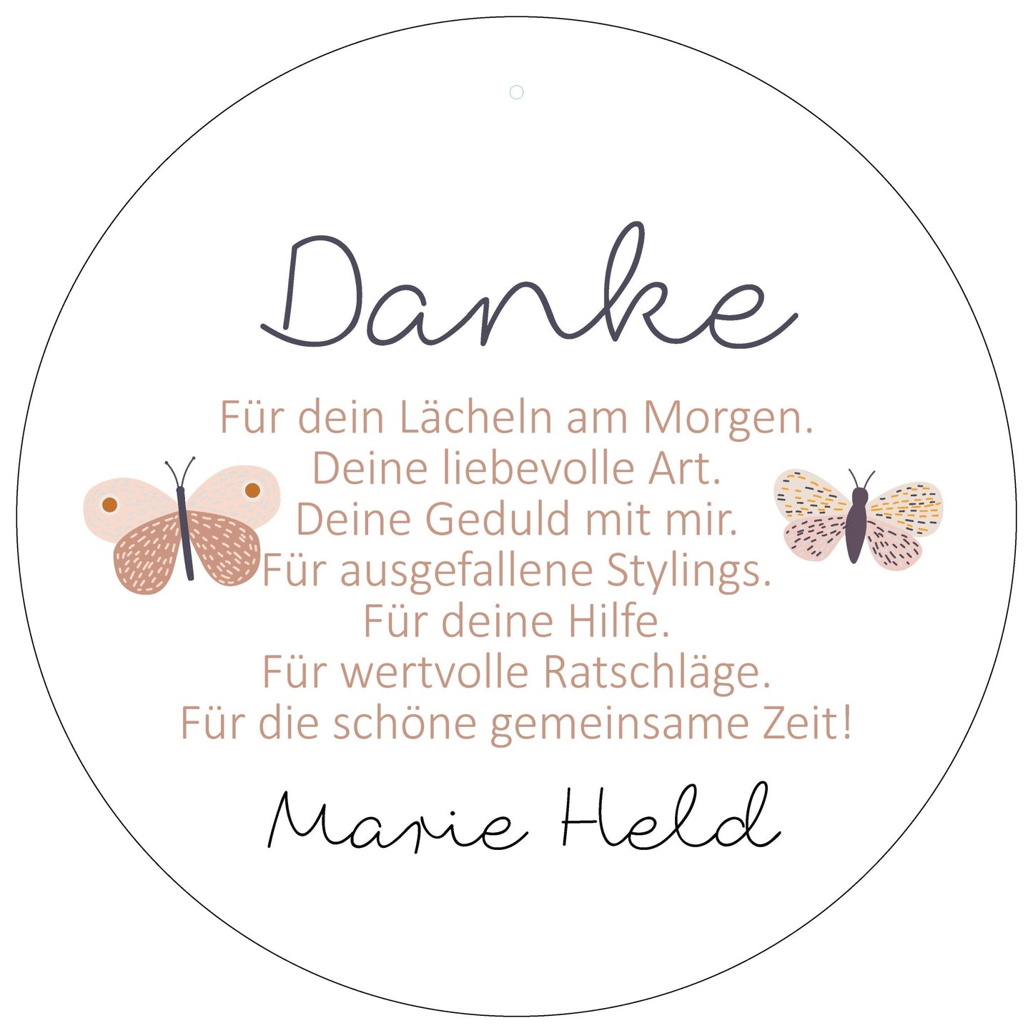 Personalisiertes Board "Danke, KITA" - dekoboards