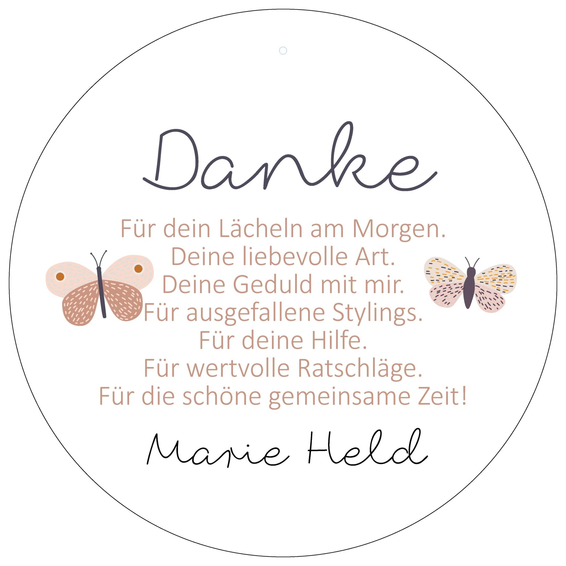 Personalisiertes Board "Danke, KITA" - dekoboards