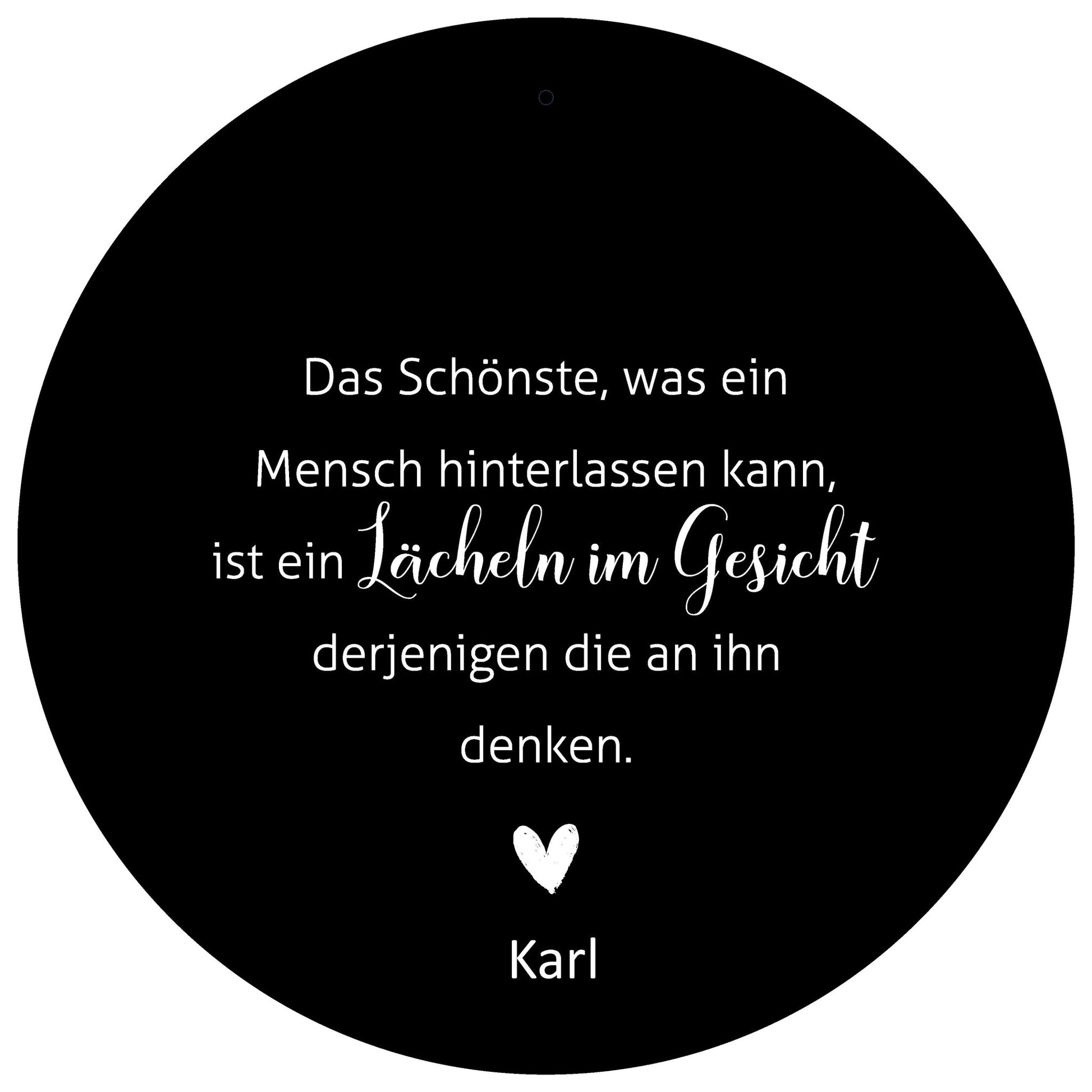 Personalisiertes Board, "Das Schönste was ein Mensch hinterlassen kann" - dekoboards