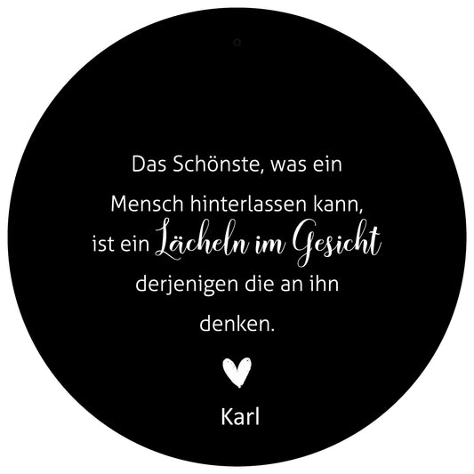 Personalisiertes Board, "Das Schönste was ein Mensch hinterlassen kann" - dekoboards