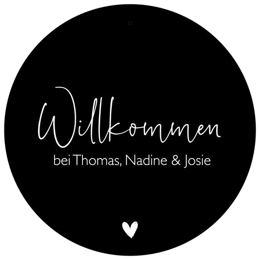 Personalisiertes Board, "Willkommen bei..." - dekoboards