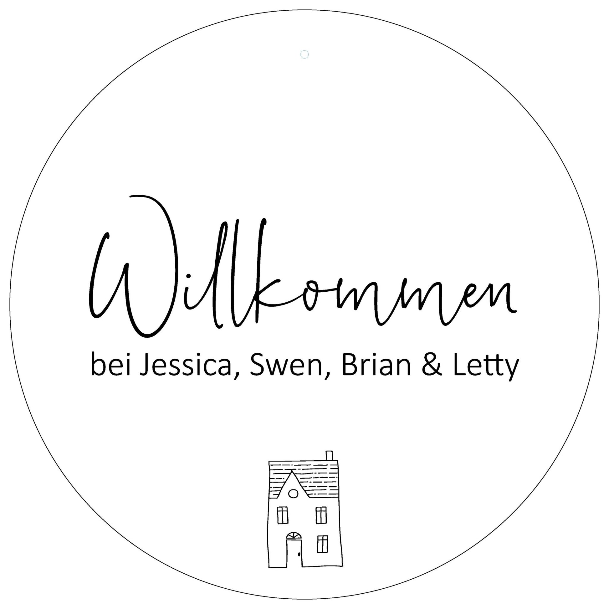 Personalisiertes Board "Willkommen bei..." - dekoboards