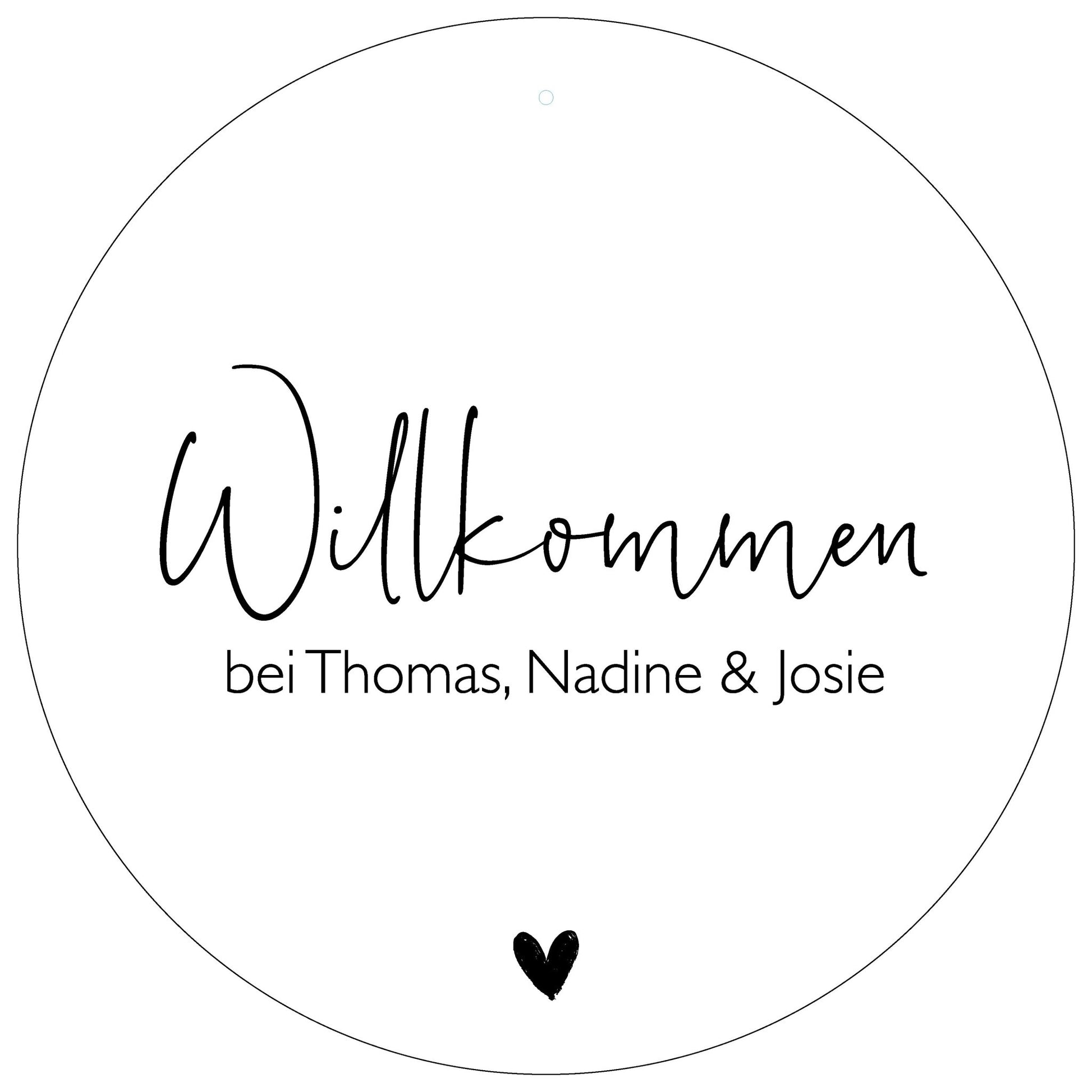 Personalisiertes Board, "Willkommen bei..." - dekoboards