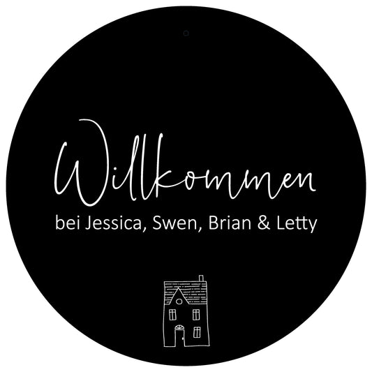 Personalisiertes Board "Willkommen bei..." - dekoboards
