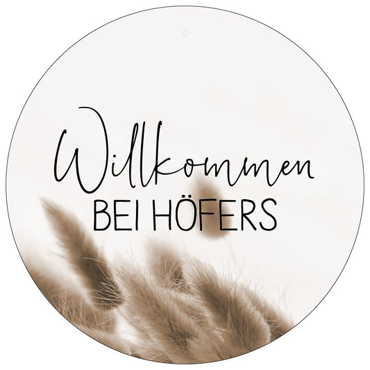 Personalisiertes Board "Willkommen, Lagurus" - dekoboards