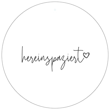 Aluboard "hereinspaziert"  - dekoboards