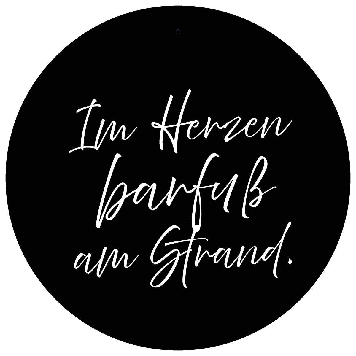 Aluboard "Im Herzen barfuß am Strand" - dekoboards