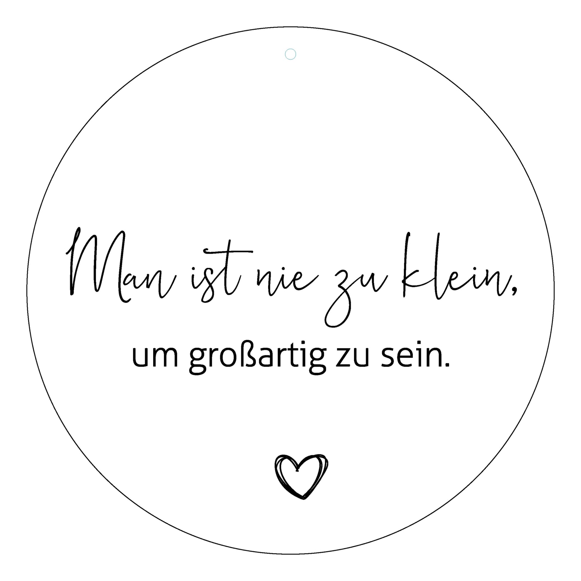 Dekoboard "Man ist nie zu klein" - dekoboards