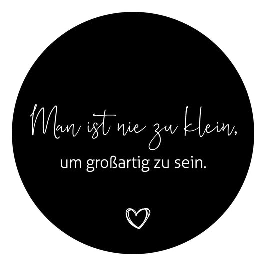 Dekoboard "Man ist nie zu klein" - dekoboards