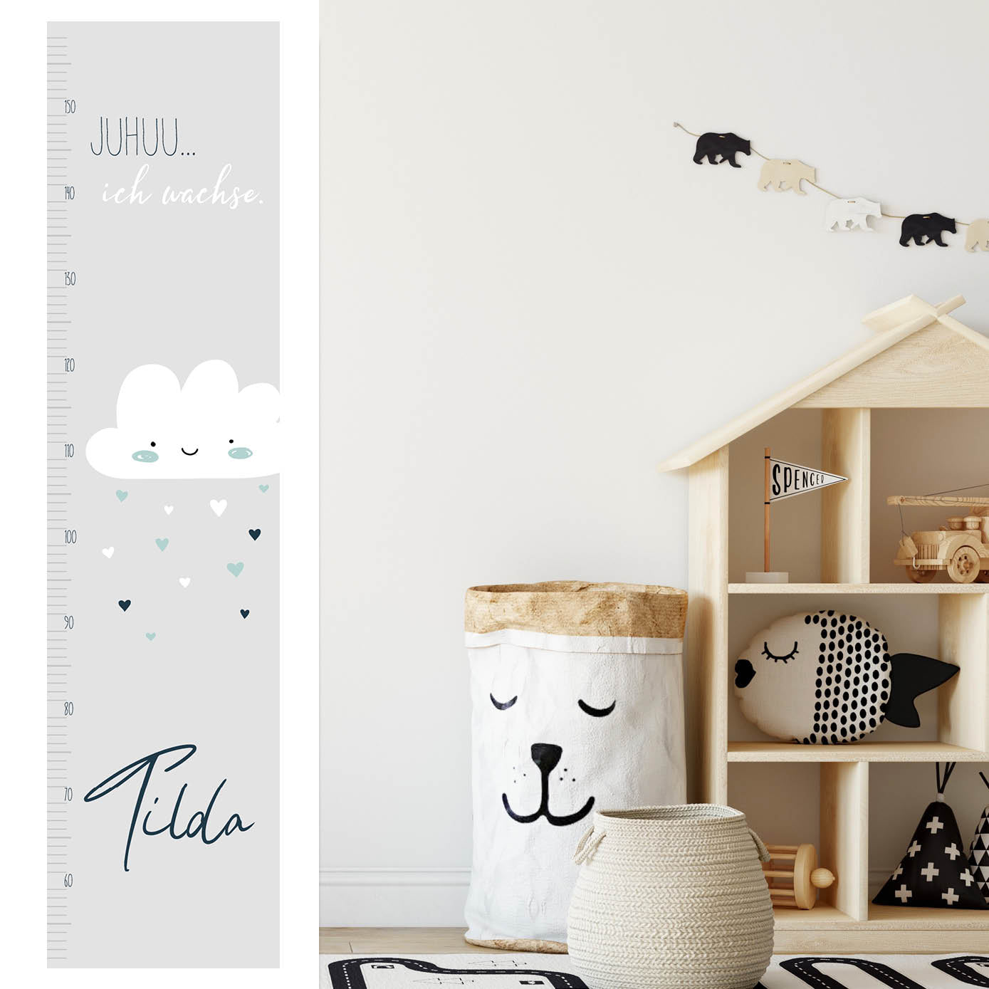 Kinder - Messleiste "Wolken" - dekoboards