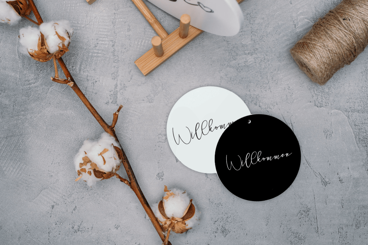 Miniboard "Willkommen" - dekoboards