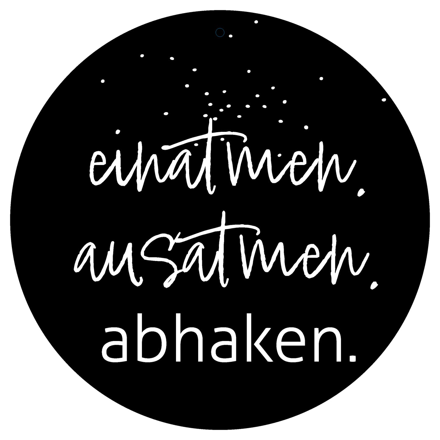 Dekoboard Mini "Einatmen. Ausatmen. Abhaken."
