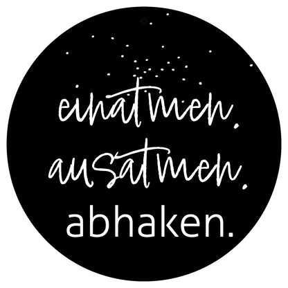 Dekoboard Mini "Einatmen. Ausatmen. Abhaken."