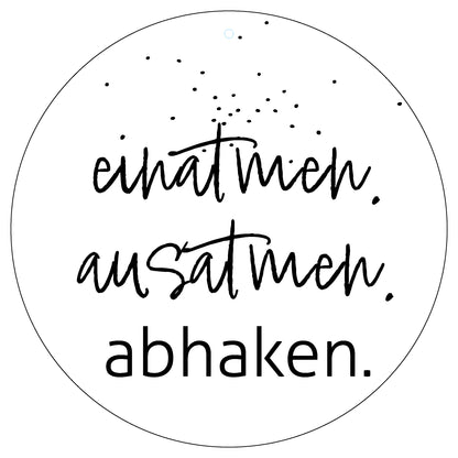 Dekoboard Mini "Einatmen. Ausatmen. Abhaken."